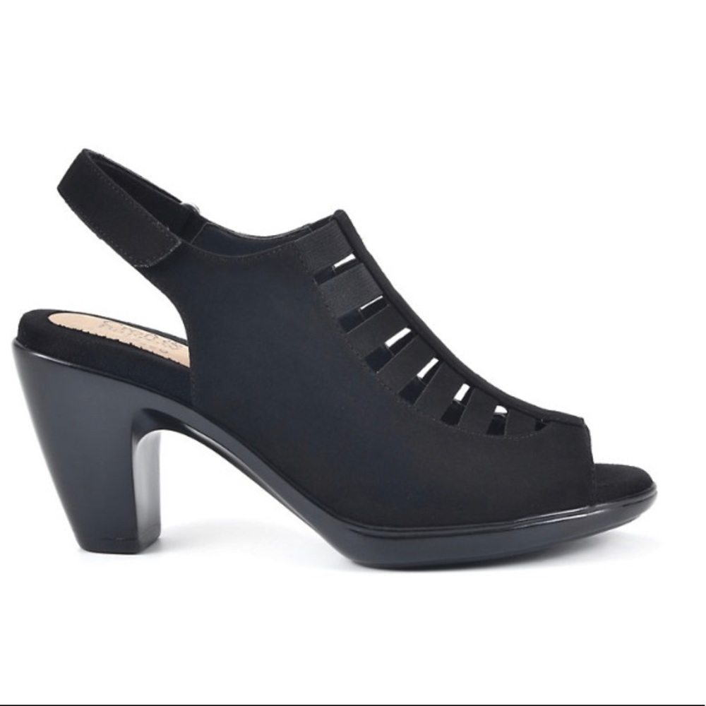 Croft and Barrow with Ortholite eco - Woman’s Cage Heels Size 9.5 wide - Black